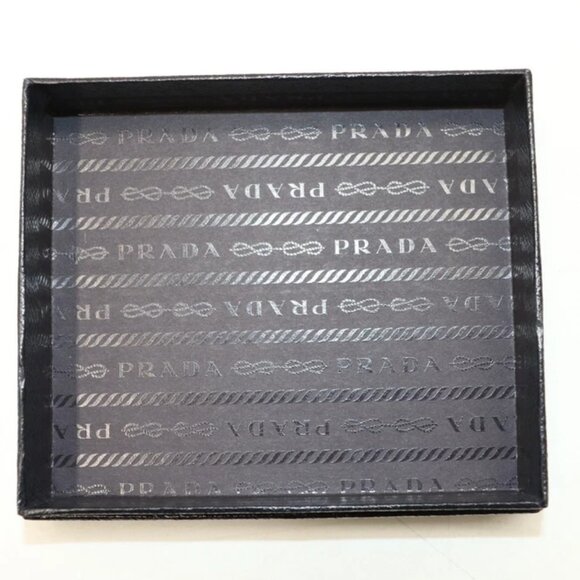 Prada Saffiano Bifold Leather Wallet - Black/Silver - Picture 5 of 14